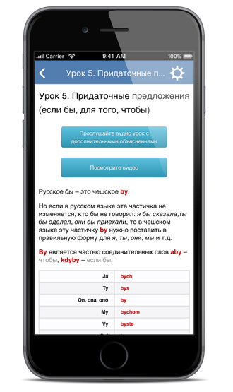 Приложение для iPhone
                        Чешский язык за 7 уроков. Елена Шипилова. SpeakASAP® iOS приложение.
